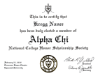 alpha chi honor society